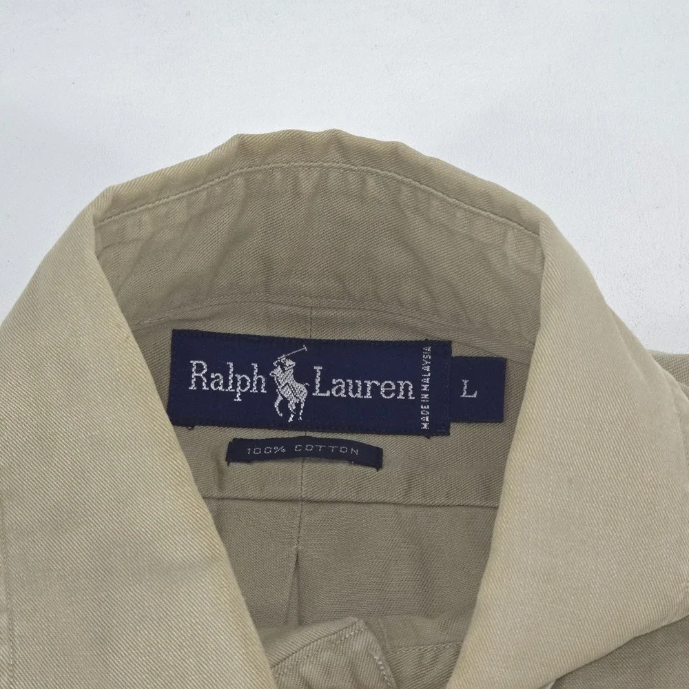 Polo Ralph Lauren 90s Long Sleeve Button Down Shirt Men's Large Heritage Classic